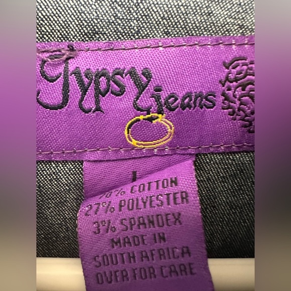 Jypsy Jeans Denim Jacket with Floral Accents - Picture 6 of 8